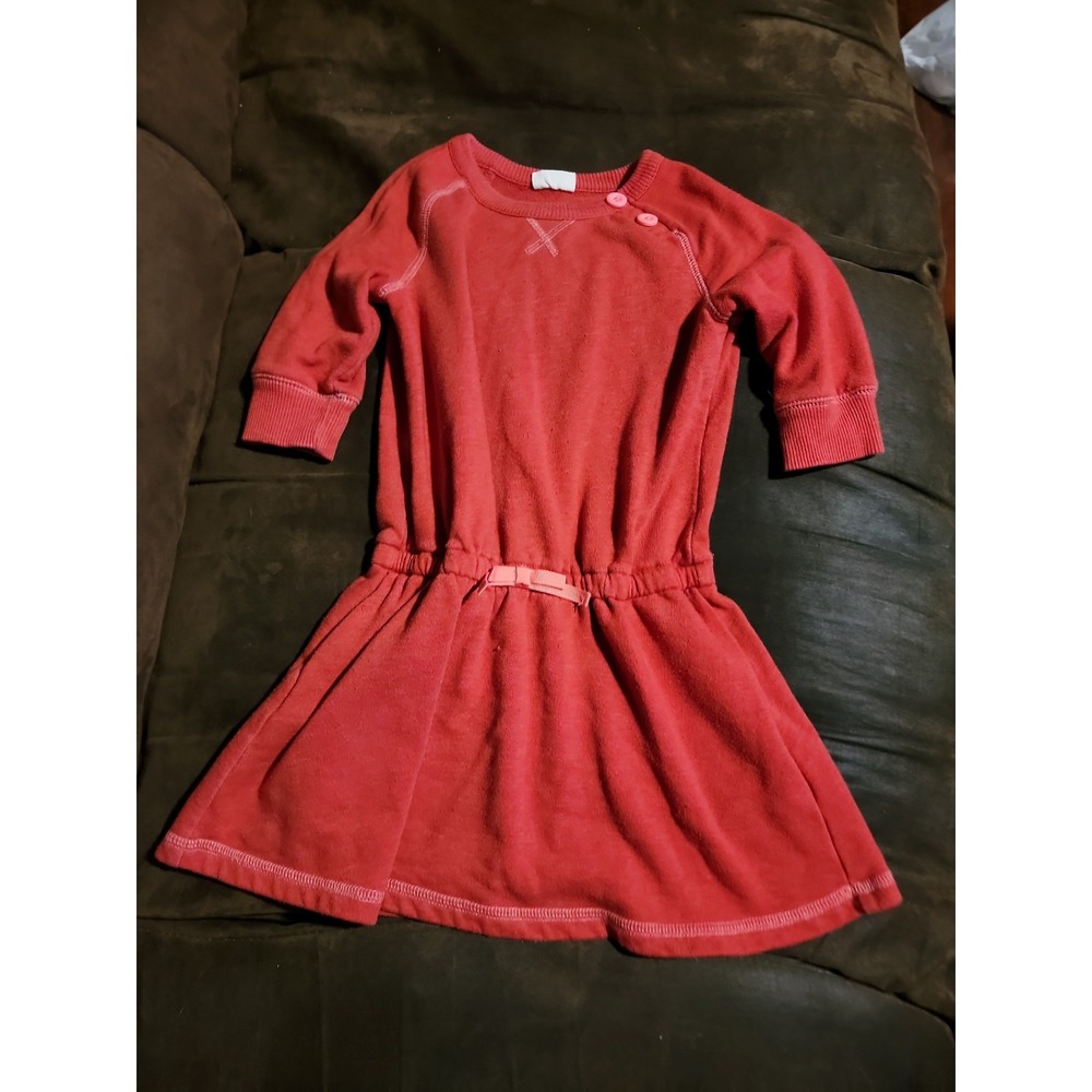 Crazy 8 red Christmas holiday dress cheery good friends size small 5 6